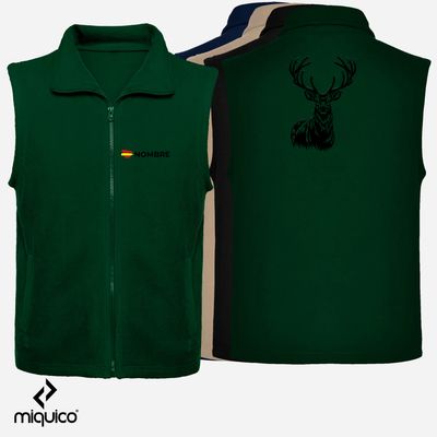 Chaleco polar bordado Ciervo + Caza