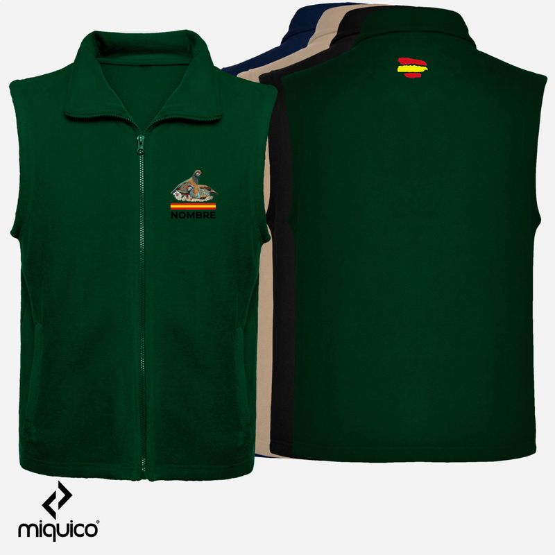 Chaleco polar bordado Perdices Caza