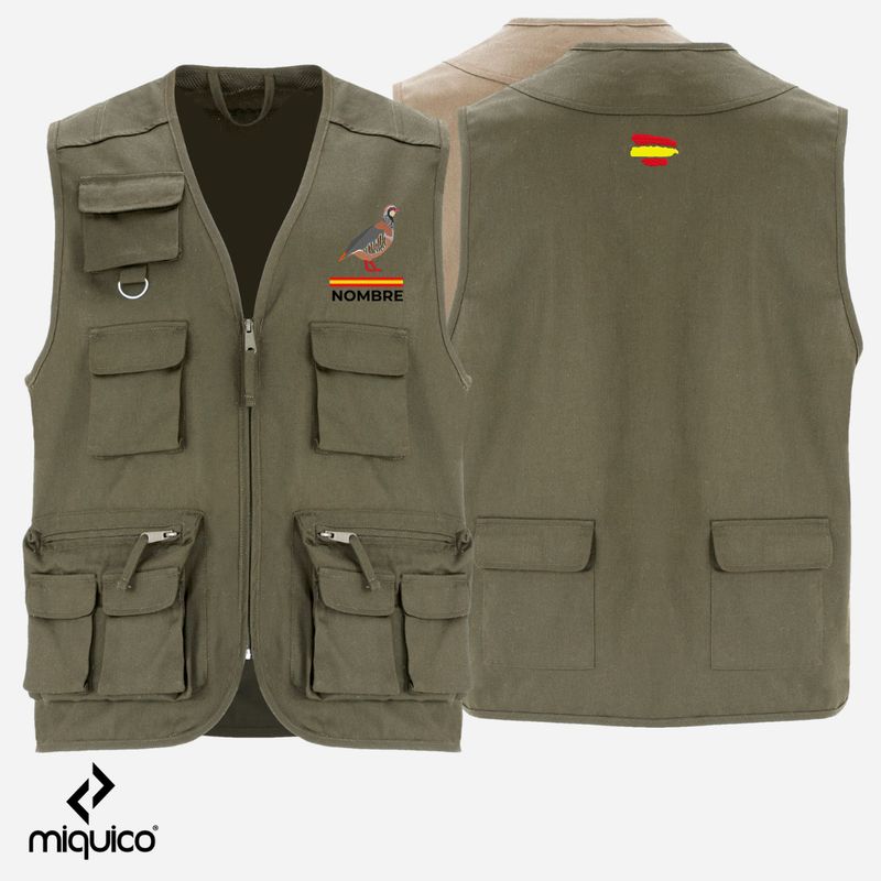 Chaleco bordado Caza Perdiz