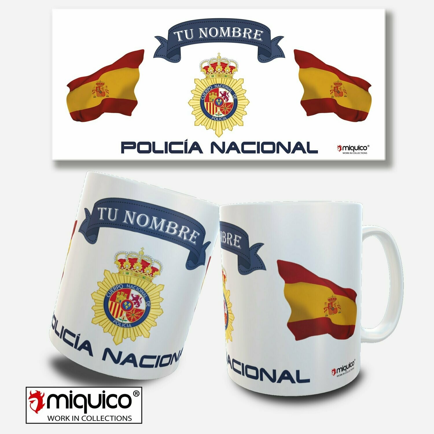 Taza personalizada Policía Nacional Taza personalizada Policía Nacional