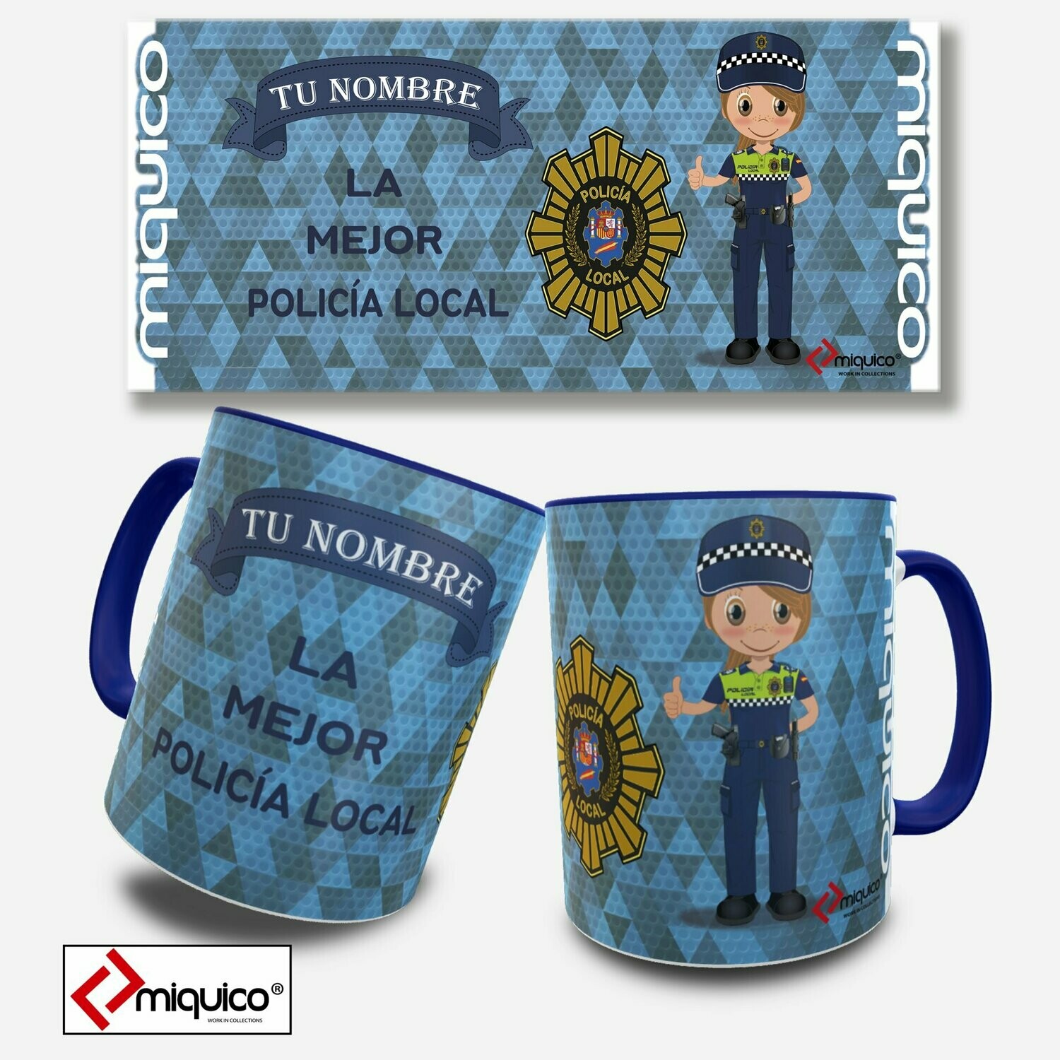 Taza personalizada El Mejor Policía Local H/M Taza personalizada El Mejor Policía Local H/M