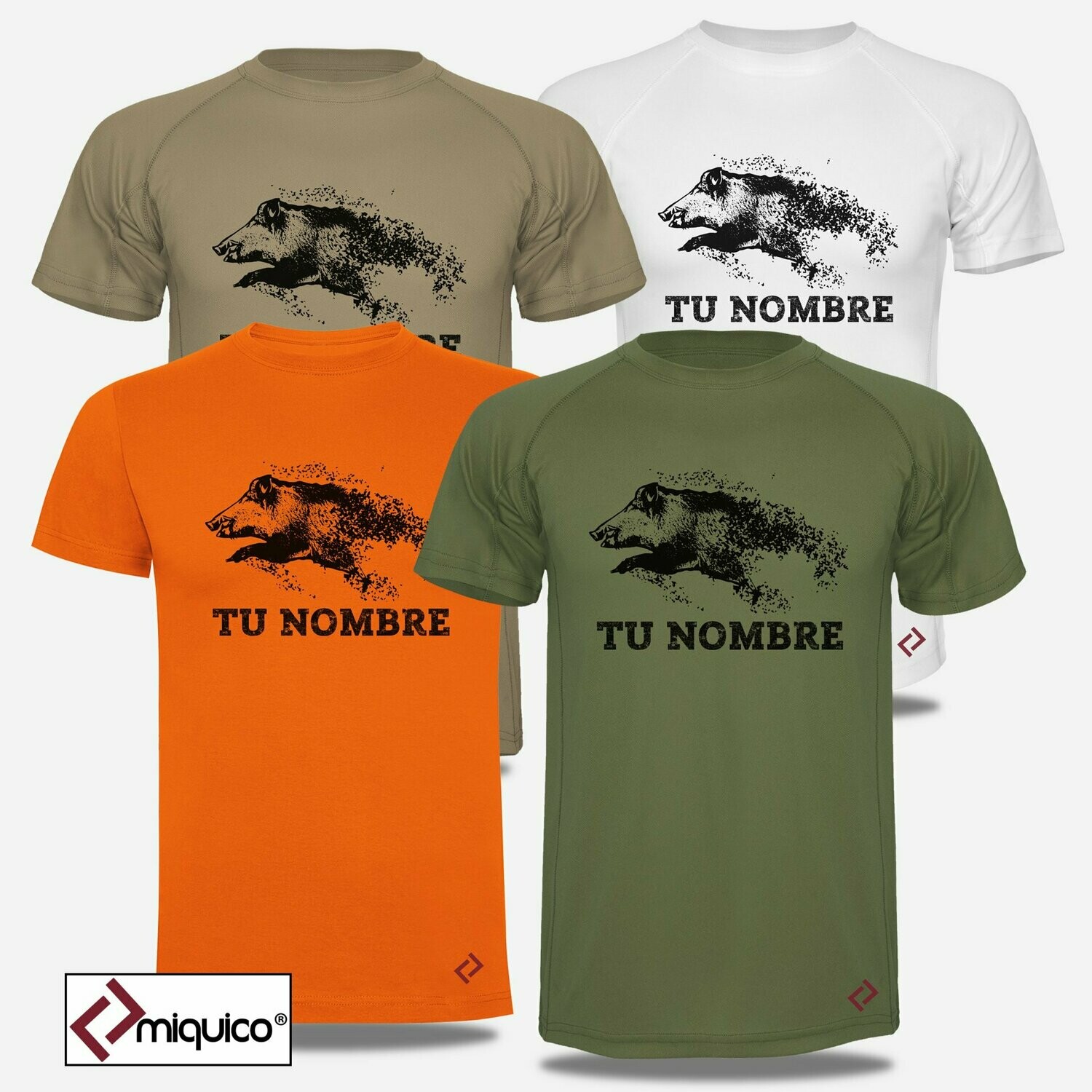 Camiseta personalizada Caza Jabalí Camiseta personalizada Caza Jabalí