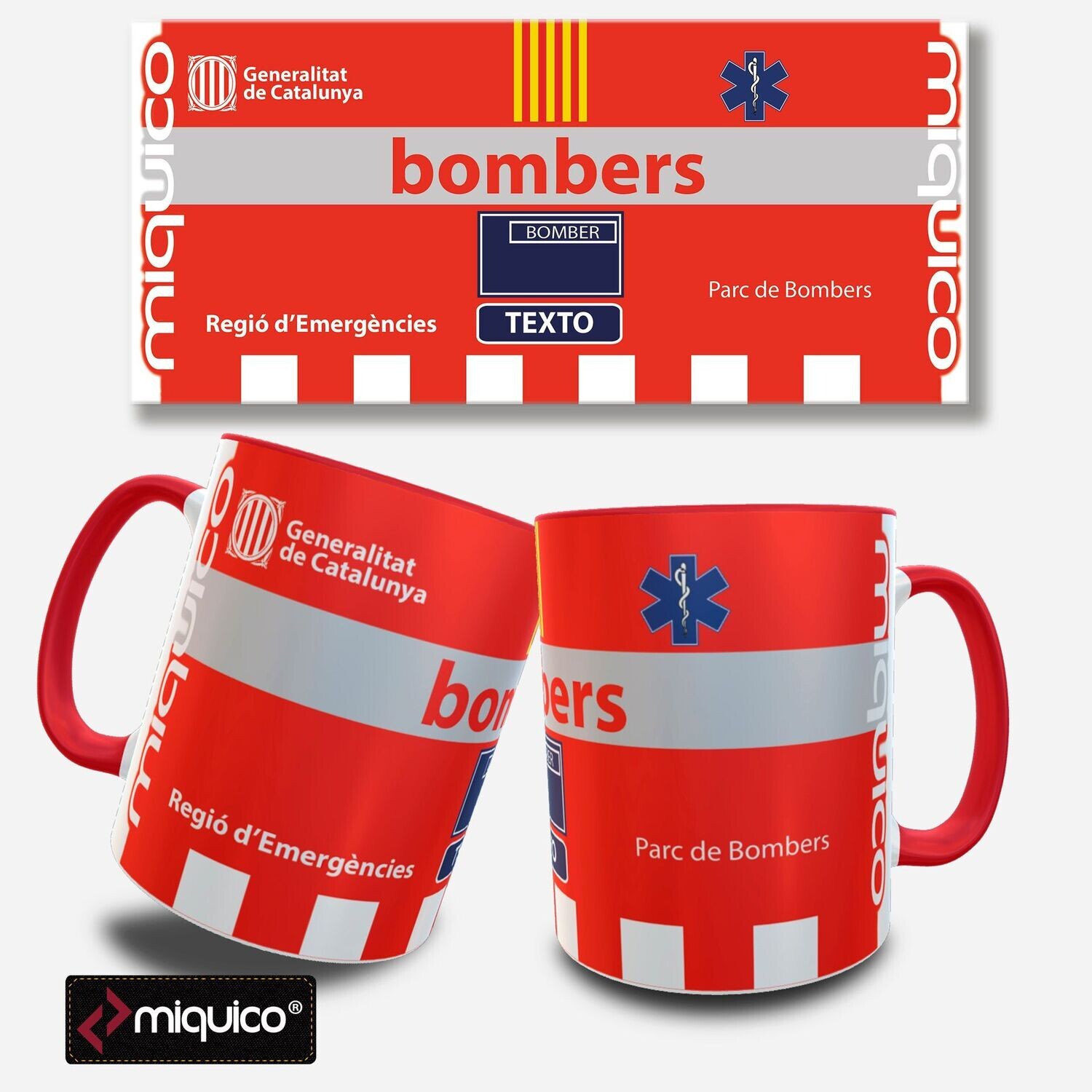 Taza personalizada Bombers Catalunya Taza personalizada Bombers Catalunya