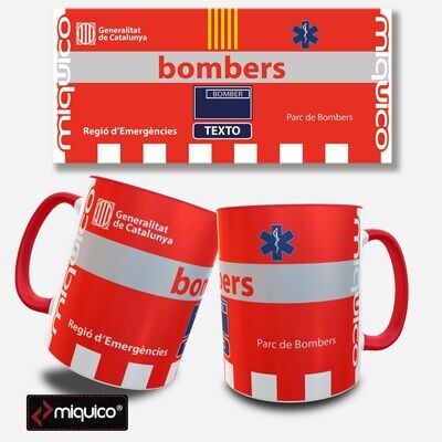 Taza personalizada Bombers Catalunya Taza personalizada Bombers Catalunya