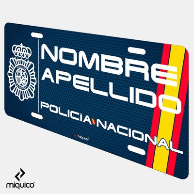 Matrícula personalizada Policía Nacional