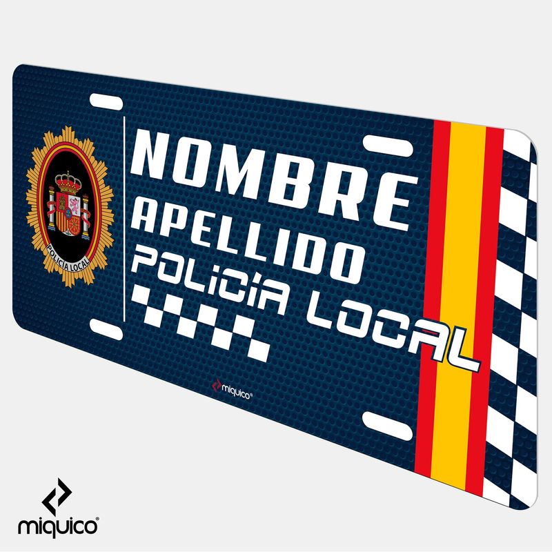 Matrícula personalizada Policía Local Matrícula personalizada Policía Local