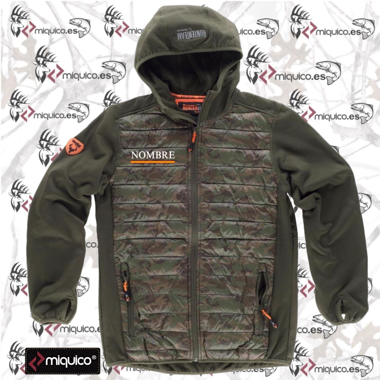 Sudadera camuflaje personalizada acolchada caza