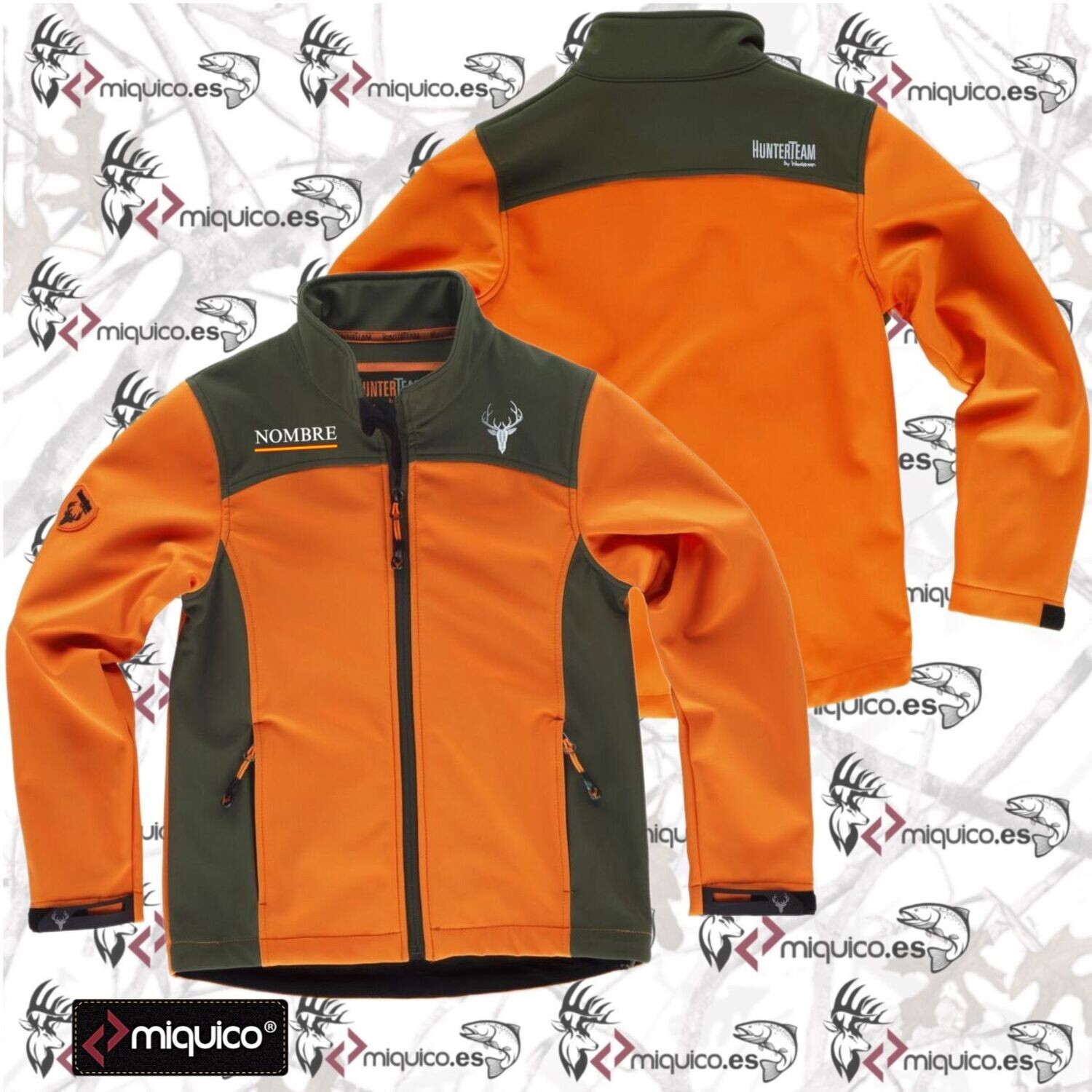 Chaqueta alta visibilidad personalizada niño caza