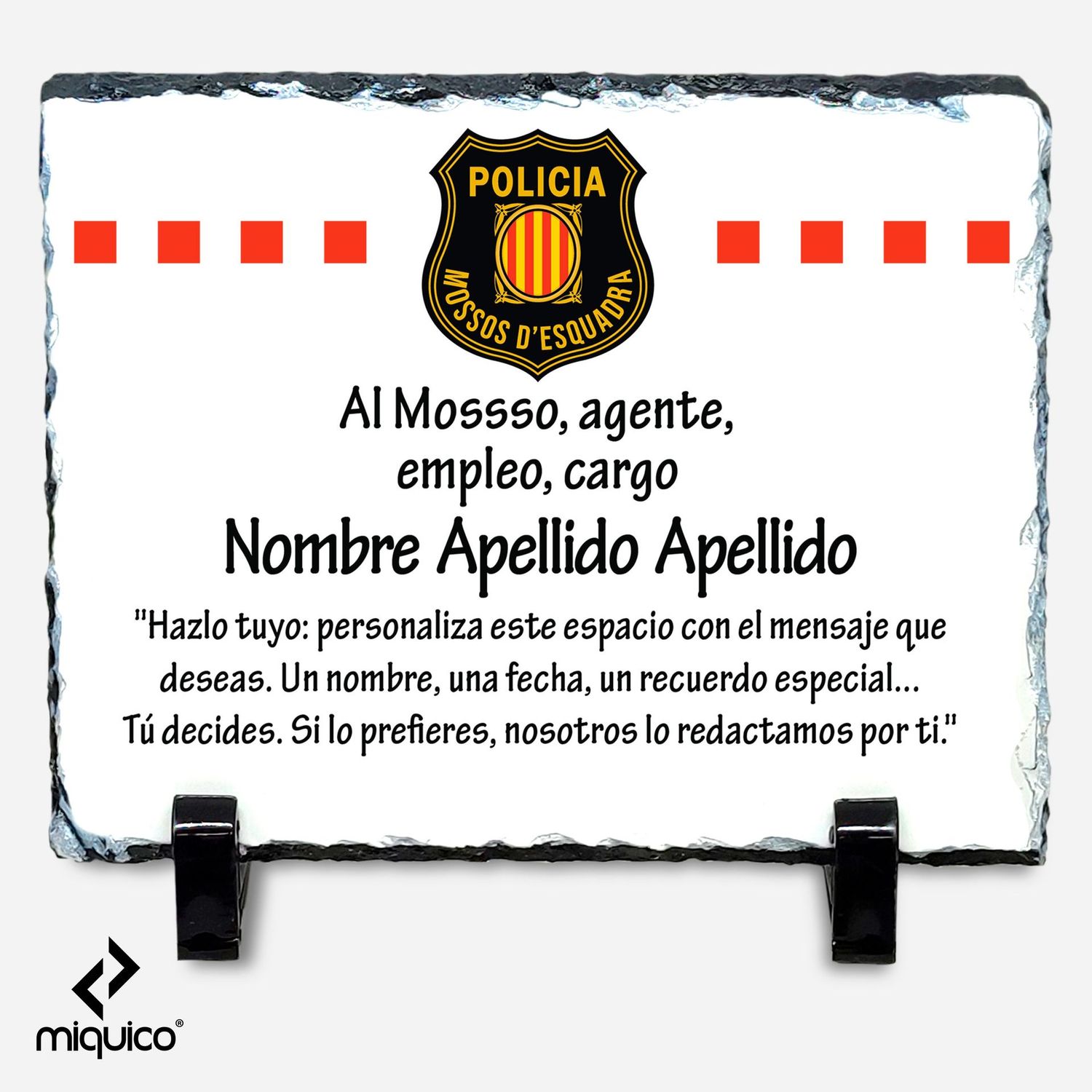 Placa dedicatoria Mossos d’Esquadra Placa dedicatoria Mossos d’Esquadra