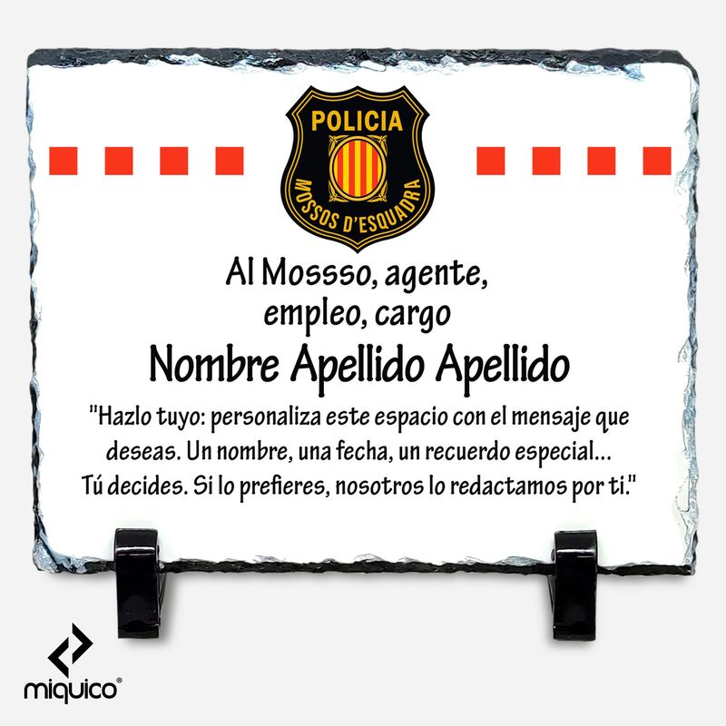 Placa dedicatoria Mossos d’Esquadra Placa dedicatoria Mossos d’Esquadra