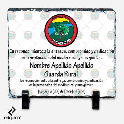 Placa dedicatoria Guarda Rural Placa dedicatoria Guarda Rural