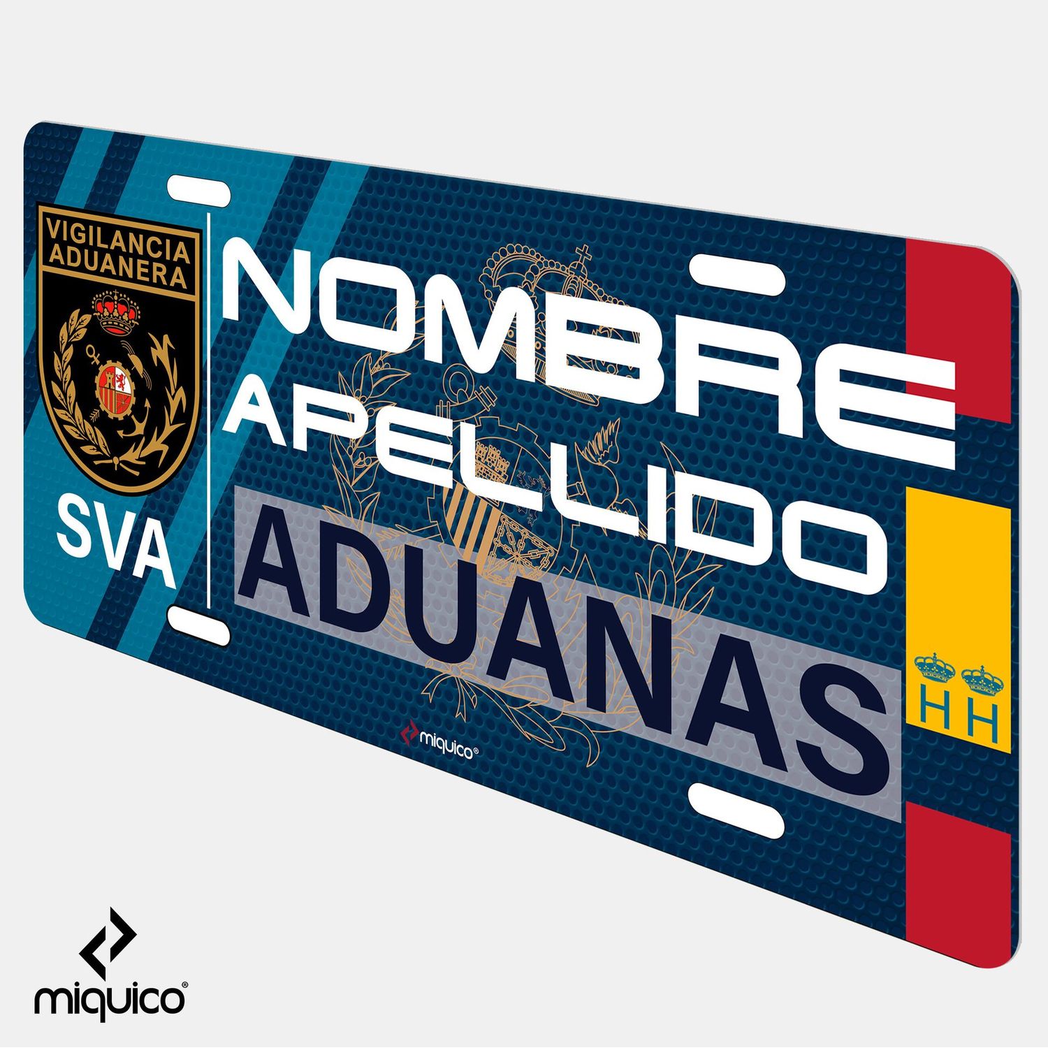 Matrícula personalizada SVA Vigilancia Aduanera Matrícula personalizada SVA Vigilancia Aduanera