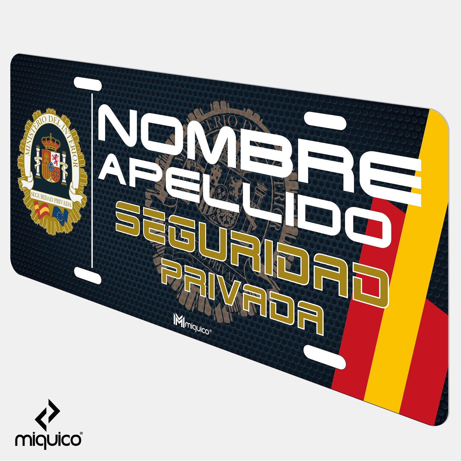 Matrícula personalizada Seguridad Privada