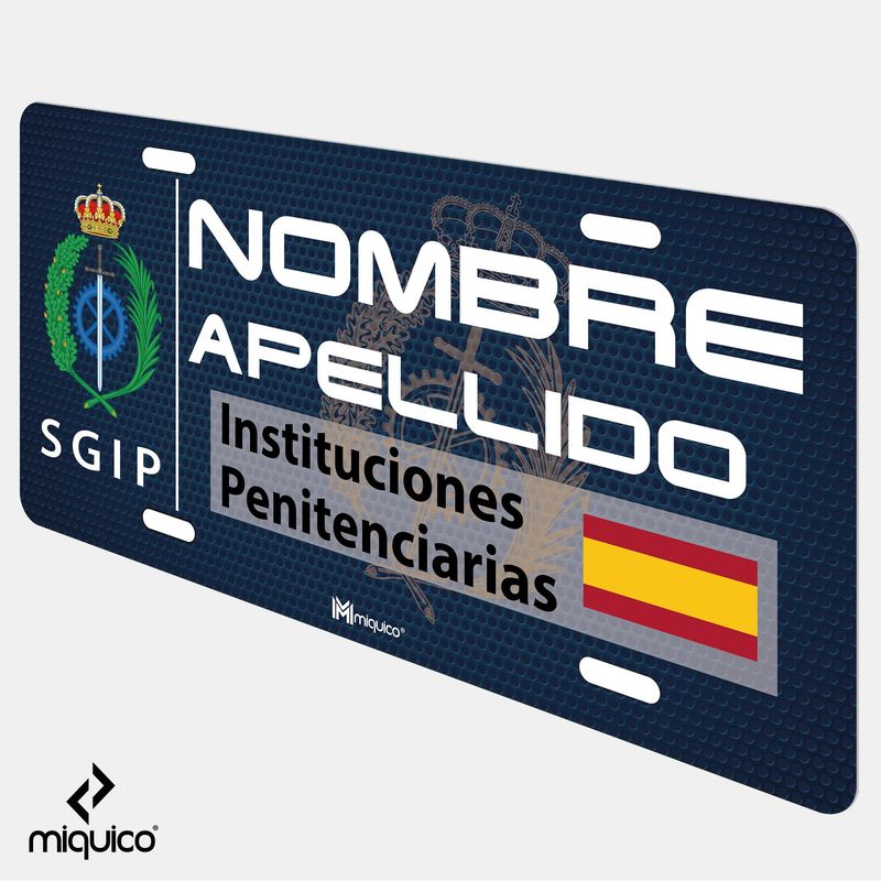 Matrícula personalizada Instituciones Penitenciarias