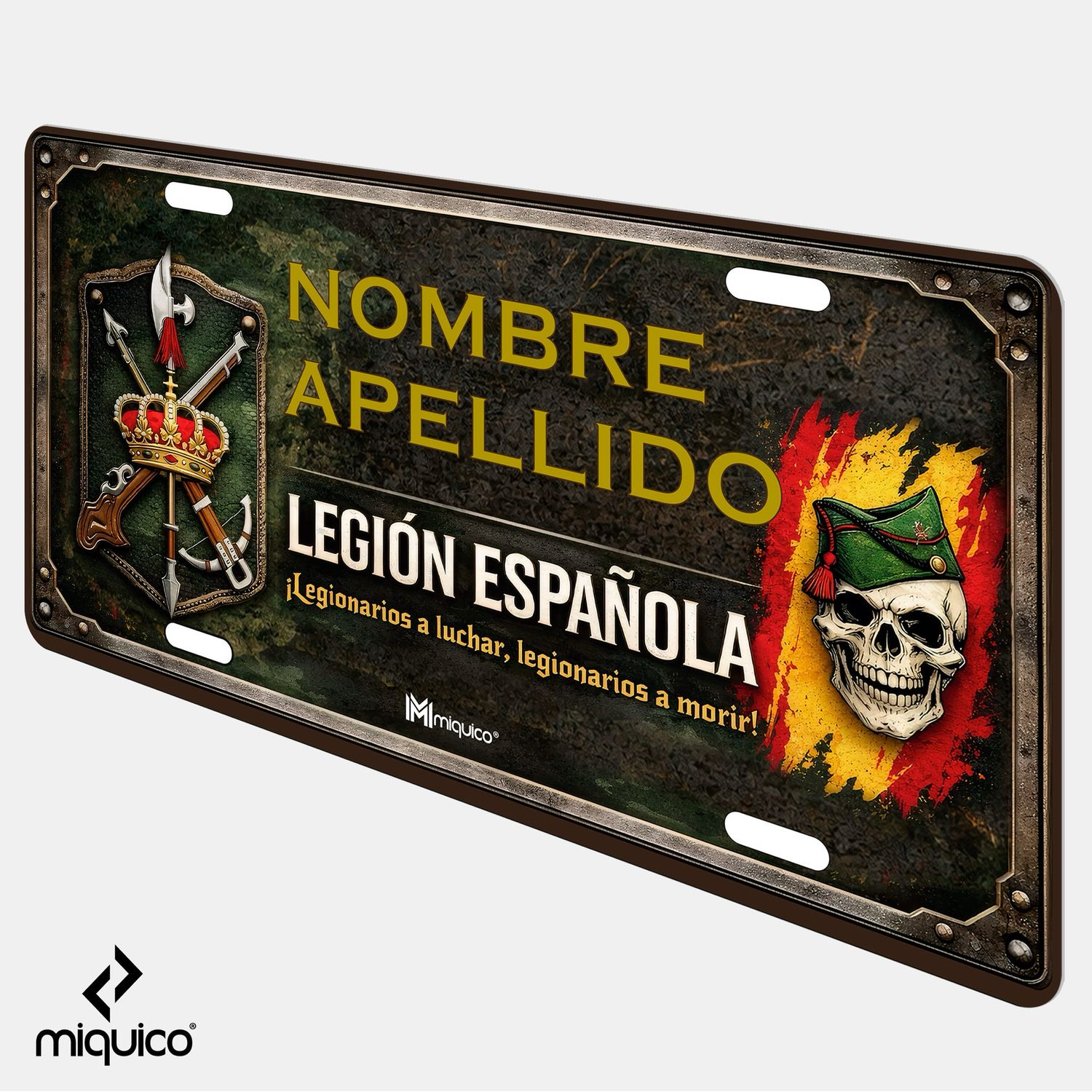 Matrícula personalizada Legión Española Matrícula personalizada Legión Española