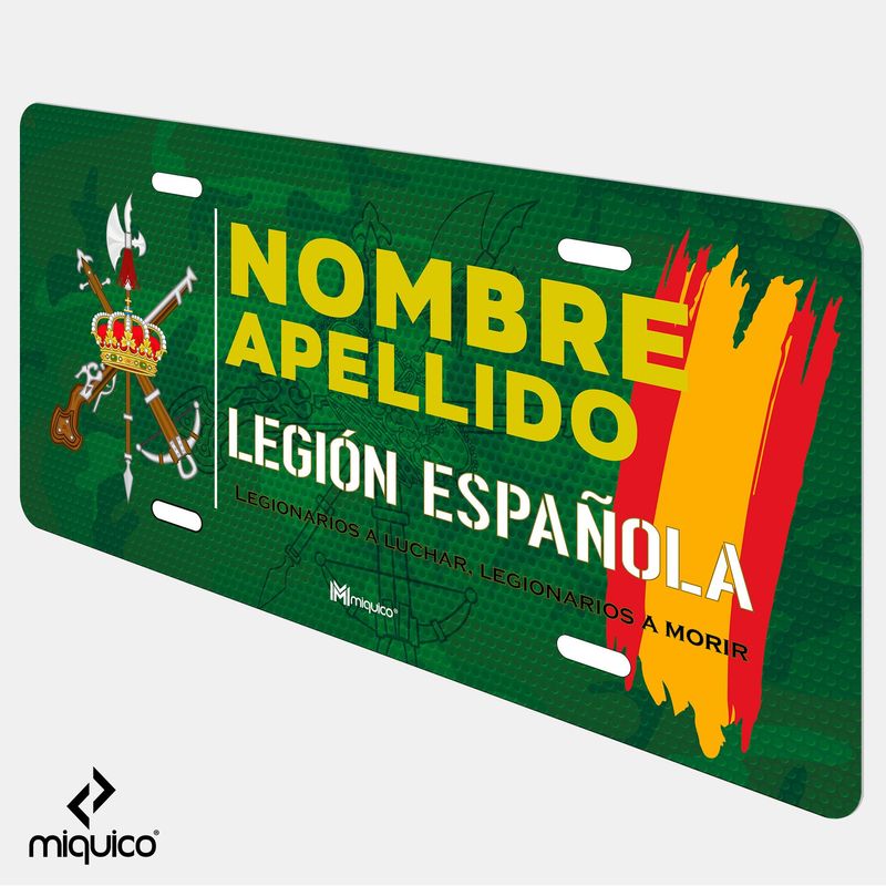 Matrícula personalizada Legión Española