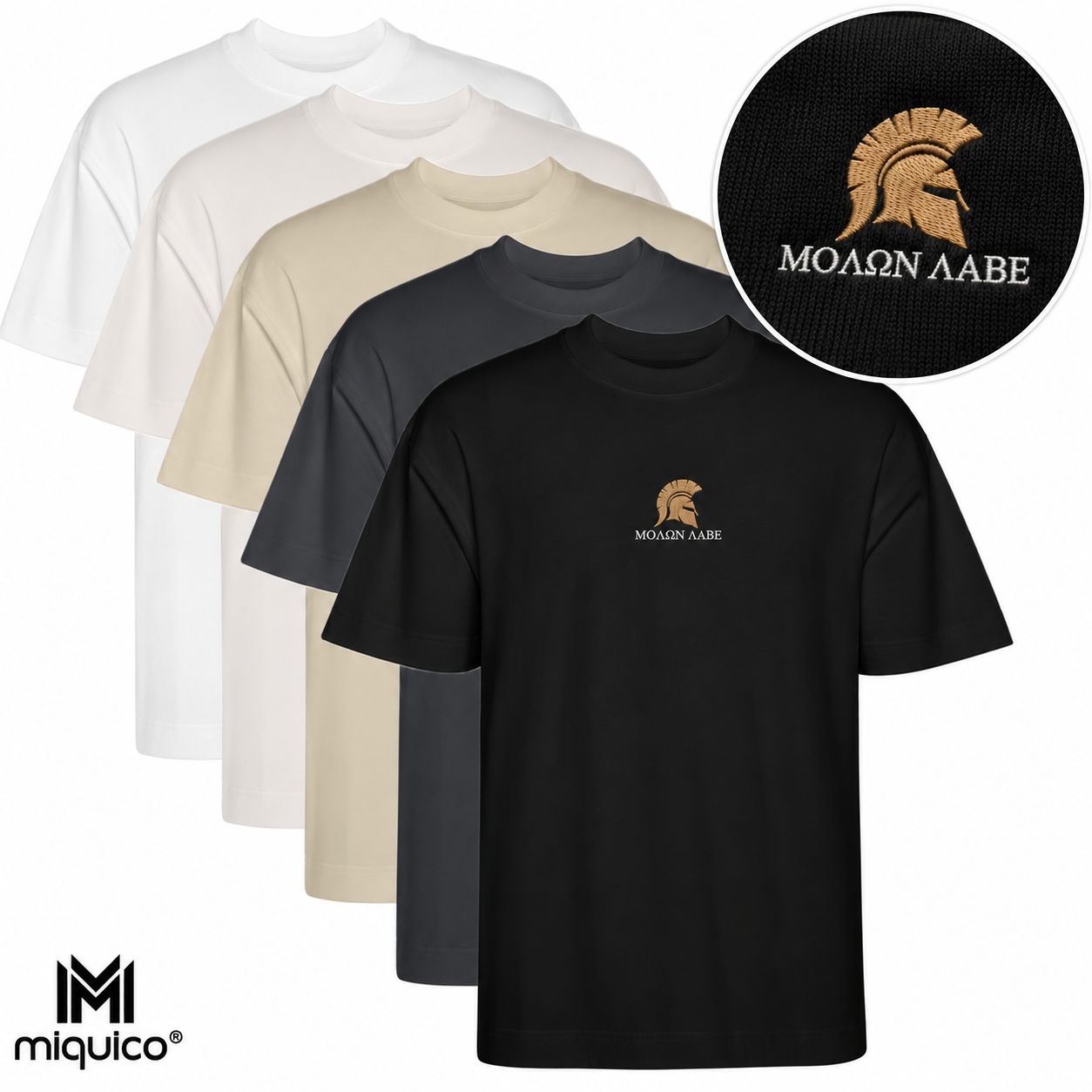Camiseta oversize bordada MOLON LABE