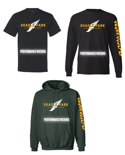 Spirit Pack #1: Poly Hooded Sweatshirt, Long Sleeve T, Short Sleeve T