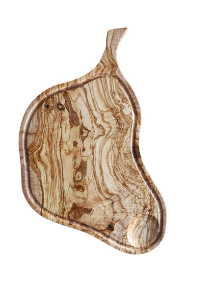 Planche à viande rustique avec manche en bois d&#39;olivier artisanale sans aucun traitement
