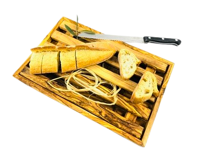 Planche à pain en bois d&#39;olivier artisanale (sans aucun traitement)