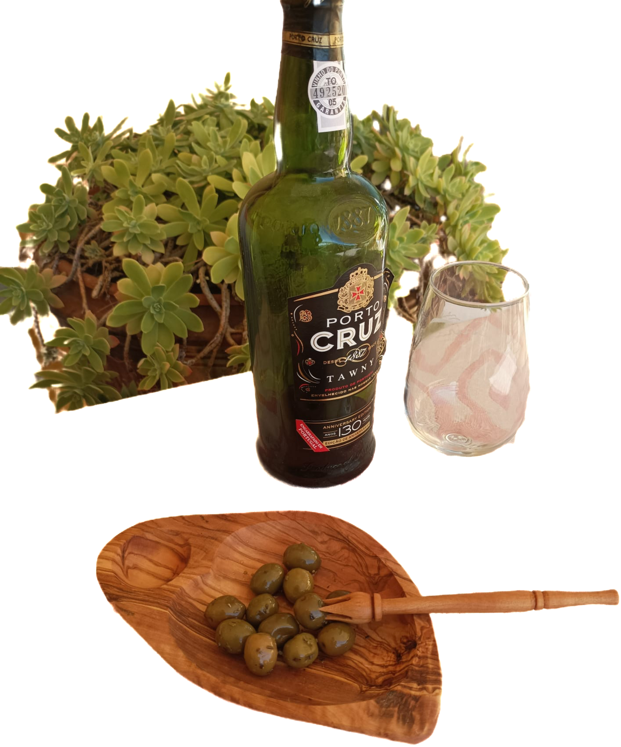 Coupelle à olive Format Coeur avec sont pique à olives en bois d'olivier artisanale sans aucun traitement