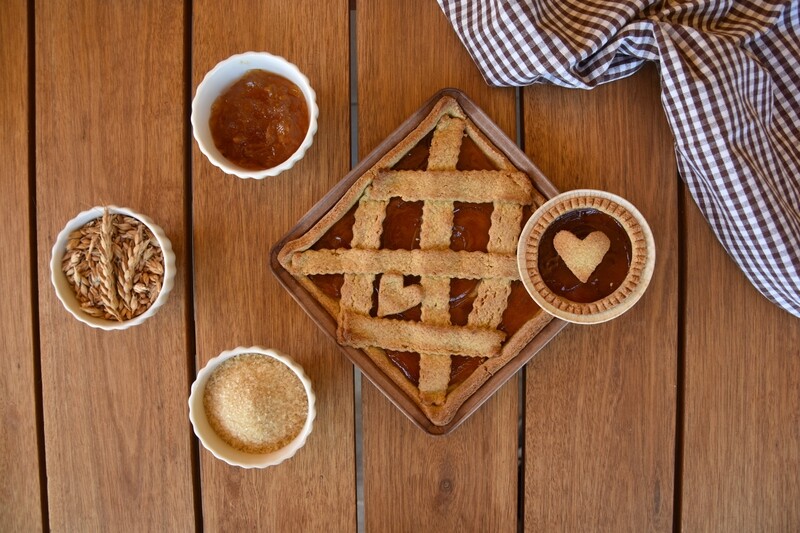 Crostata con Confettura di Albicocca integrale