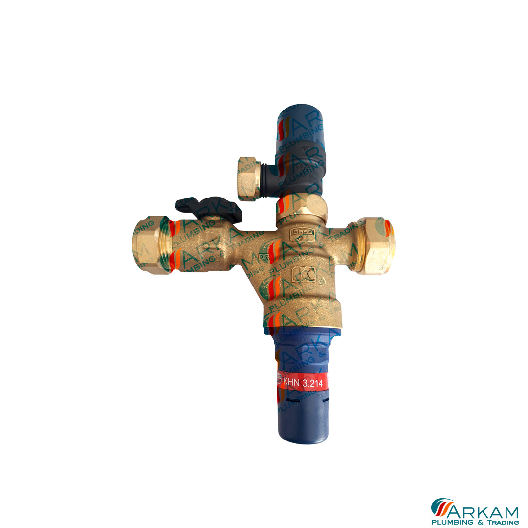 Pressure control valve with integral isolating and expansion relief valve 22mm CXC 400kpa