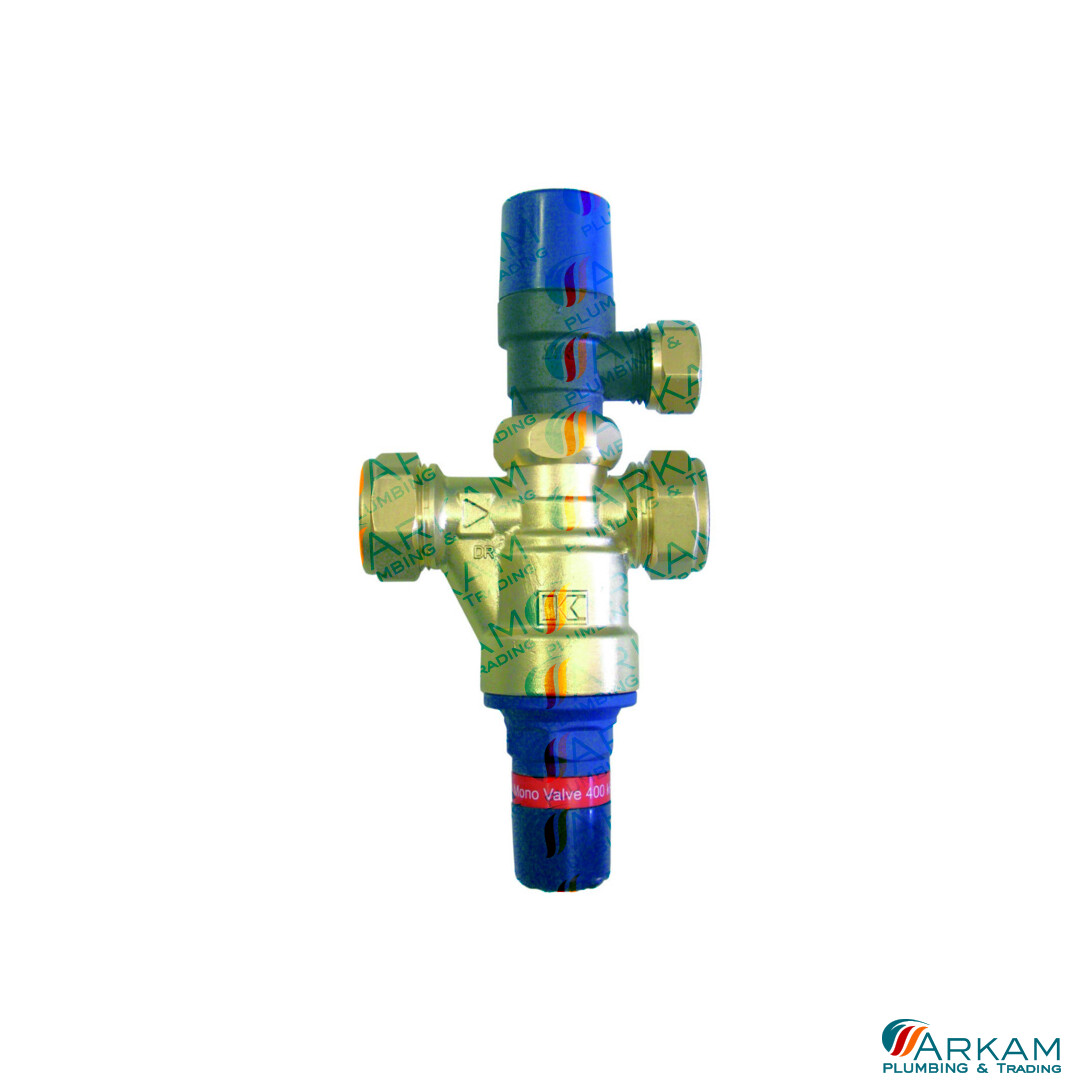 Pressure control valve with integral expansion relief valve 22mm CXC 400kpa