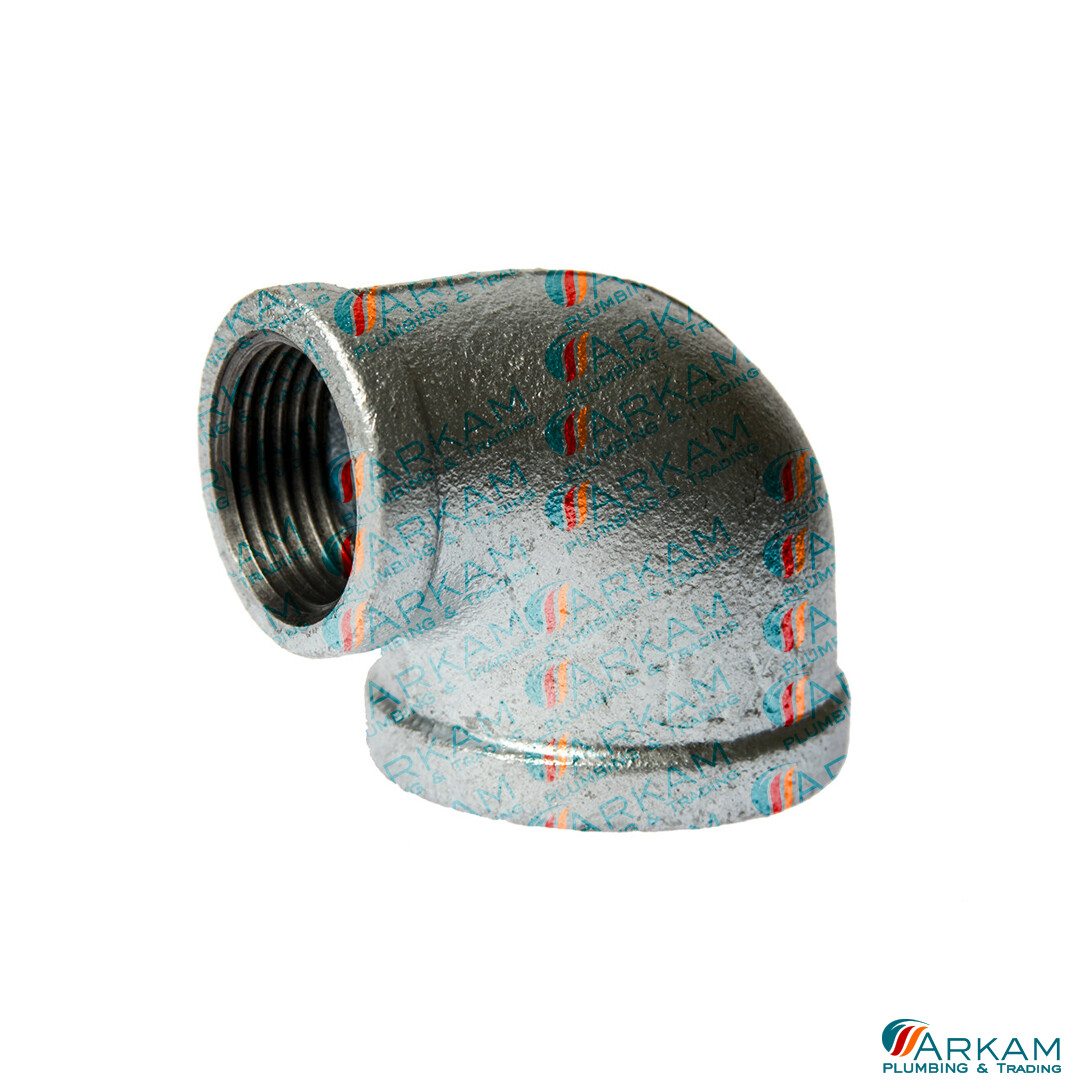 GALVANISED ELBOW 90° REDUCING 20mmx15mm