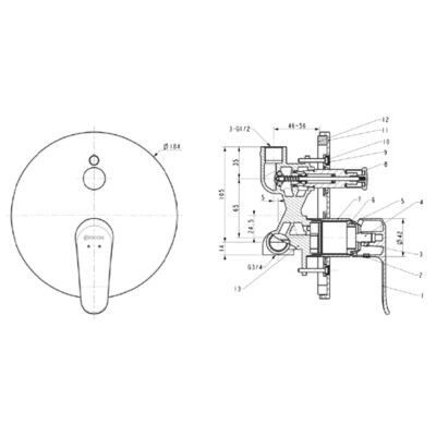 Cobra Amazon Diverter Mixer Concealed