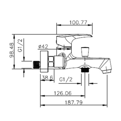 Cobra Nile Bath Mixer Exposed NO HANDSHOWER
