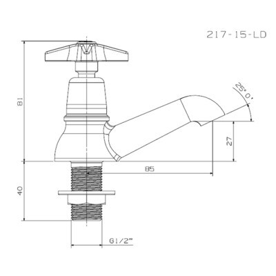 ​Cobra Star Taps Pillar Taps 217 15MM