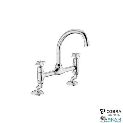 Cobra Star Original Heavy Pattern Sink Mixer Pillar Type 171/041/NV