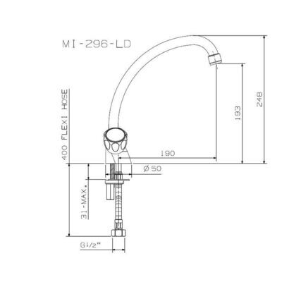 ​Cobra Metsi Sink Mixer pillar type