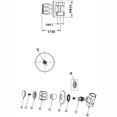 ​Cobra Metsi Stop Tap Concealed Female 20mm