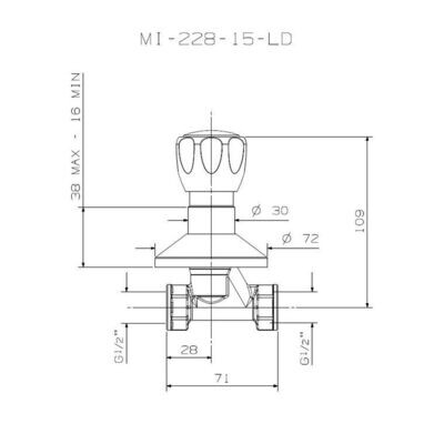 Cobra Metsi Stop Tap Concealed Female 15mm