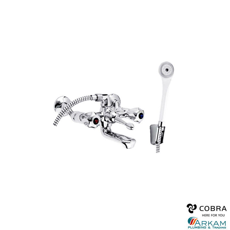 ​Cobra Stella Wall-Type Bath Mixer with Diverter - HS LP WT 1/2" male inlet