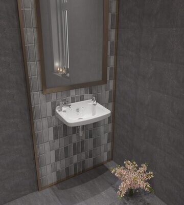 Sanaa 45cm Wall Mounted Wash Basin (Pre-Punched)