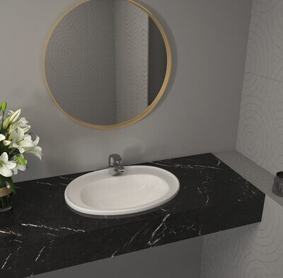 Sarah 53 cm Drop In Vanity Basin Vanity (1 Tap Hole)