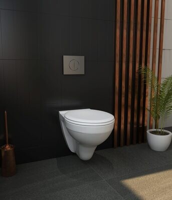 Sydney Wall-Hung WC Pan Box Set, Incl MDF Seat