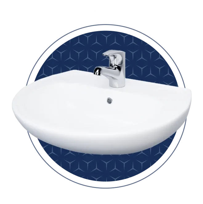 ​Atlas 50cm Wall Mounted Basin (Pre-Punched)
