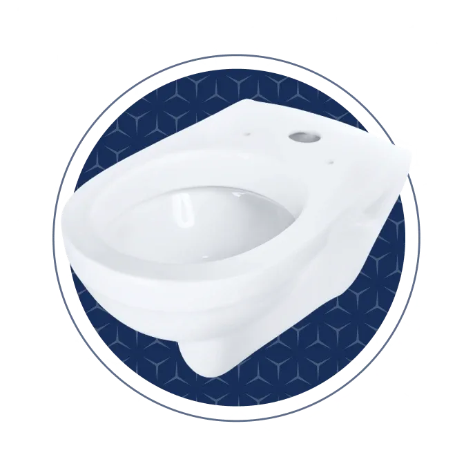 Atlas Cosmo Wall-Hung WC Pan (Top Entry), Excl Seat