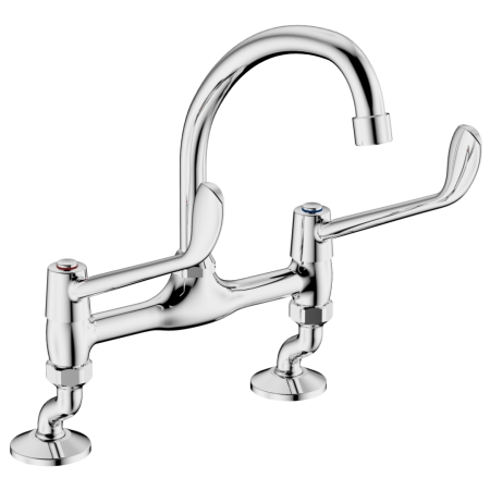 Cobra Medical Basin Mixer RND AERATED SWIVEL Pillar Type