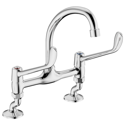 Cobra Medical Basin Mixer RND AERATED SWIVEL Pillar Type