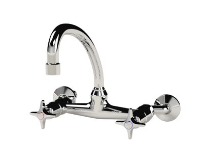 Cobra Star Heavy Pattern Sink Mixer Wall Mounted 166/041/NV