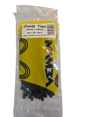 Cable Ties Black 100/Pack