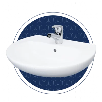 ​Atlas 50cm Wall Mounted Basin (Pre-Punched)