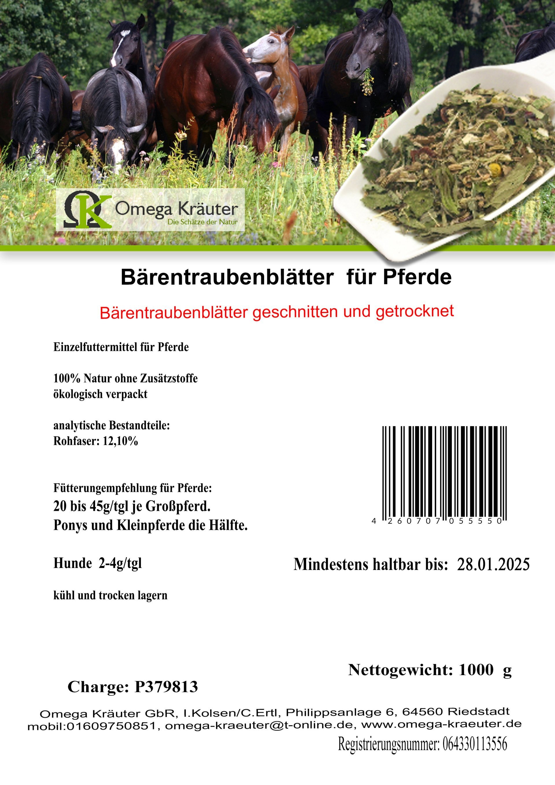 Bärentraubenblätter für Pferde und Hunde