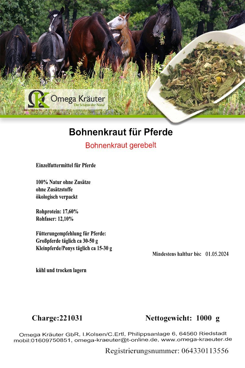 Bohnenkraut gerebelt für Pferde