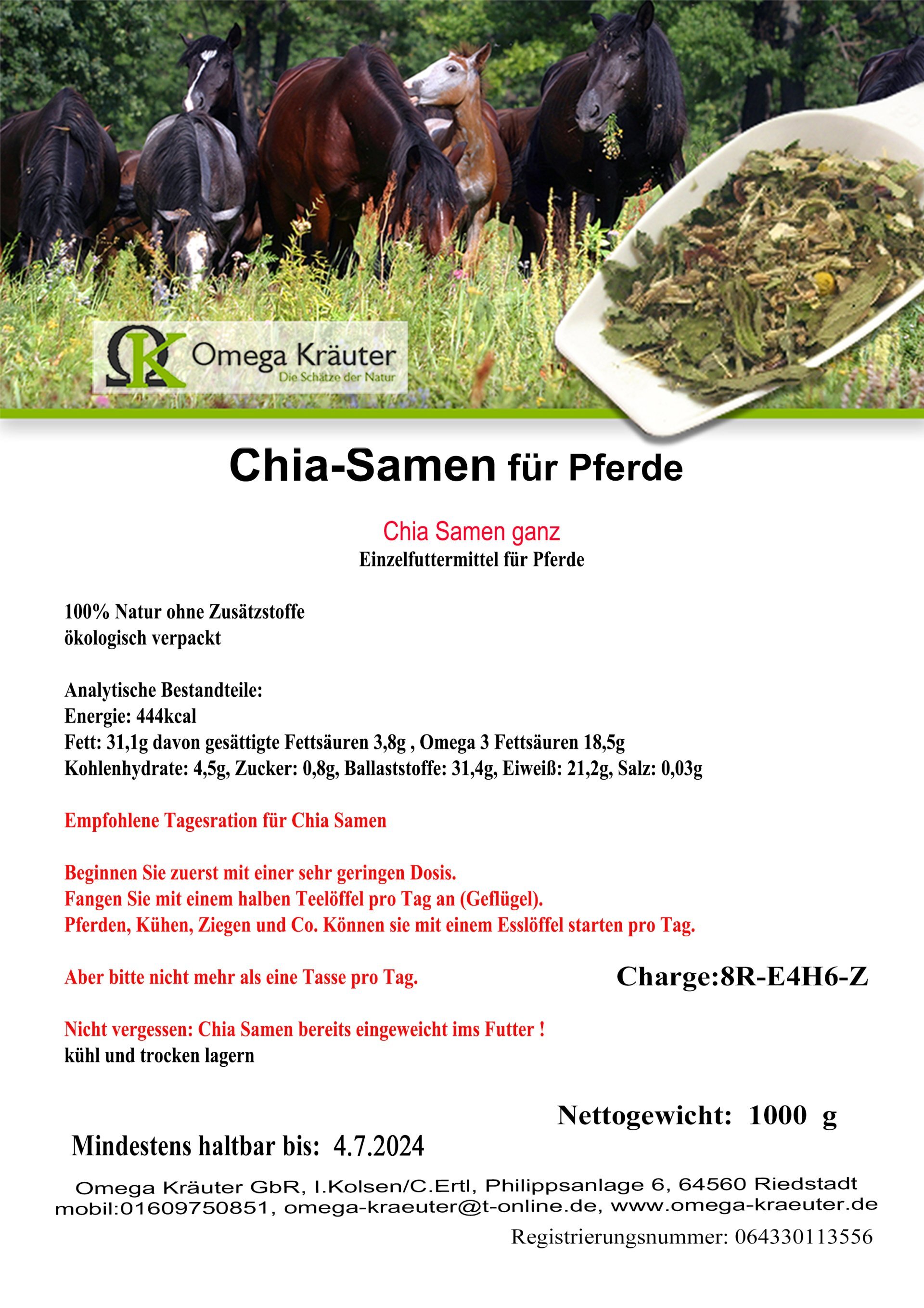 Chia Samen - Powersamen für die tierische Gesundheit